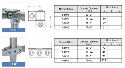 Preminum Cast Iron Square Tube Clamps
