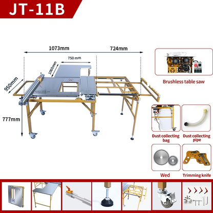 Upgraded Multifunctional Precision Sliding Table Saw JT11