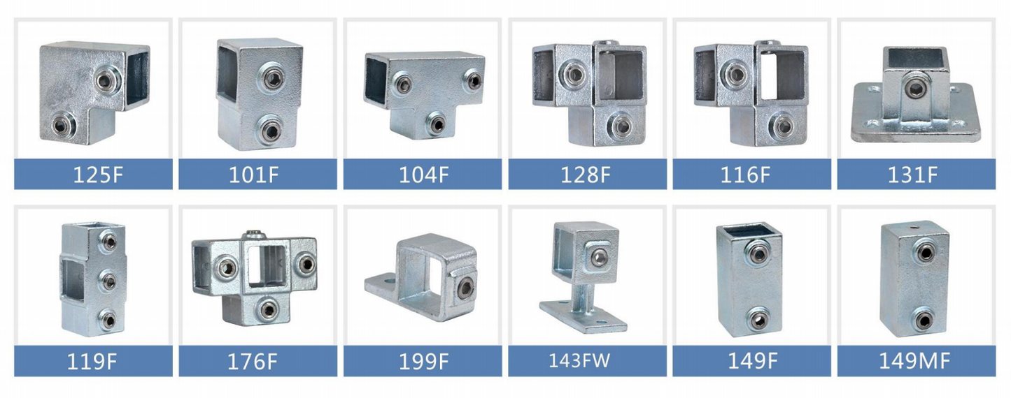 Preminum Cast Iron Square Tube Clamps