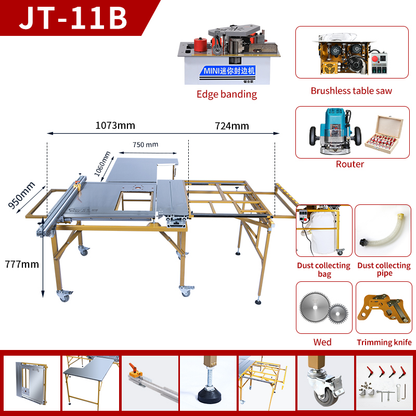 Upgraded Multifunctional Precision Sliding Table Saw JT11