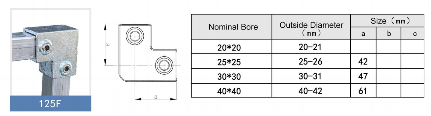 Preminum Cast Iron Square Tube Clamps